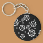 White Flowers Keychain