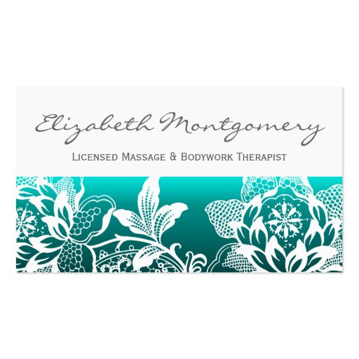 White Flowers Modern Appointment Business Card