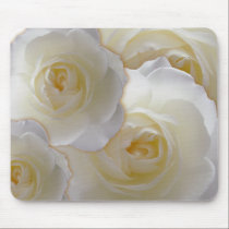 White Flowers Mousepad White Rose Decor Gifts mousepads
