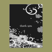 White Flowers on Black postcards