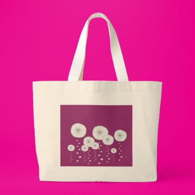 White Flowers on Purple Bags Zazzle_bag