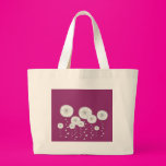 White Flowers on Purple Bags