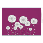 White Flowers on Purple Card