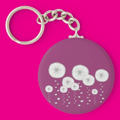 White Flowers on Purple Key Chain Zazzle_keychain White Flowers on Purple Key Chain Zazzle_keychain