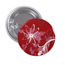 White Flowers on Red Pins