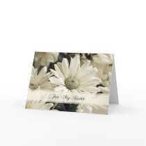 White Flowers Sister Thank You Maid of Honor Card