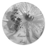 White Flowers Wedding Invitation Seals Stickers