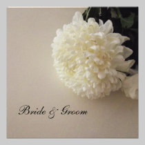 White Flowers Wedding Invitations invitations