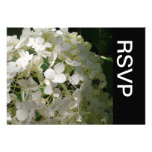 White Flowers Wedding RSVP Invitation invitations