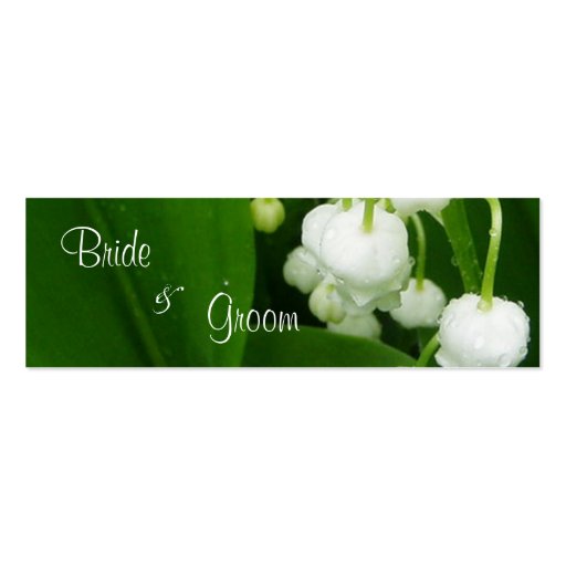 White Flowers Wedding Thank You Card Tag Business Cards (front side)