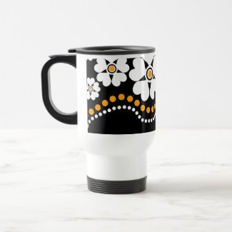 White FlowersTravel coffee mugs mug