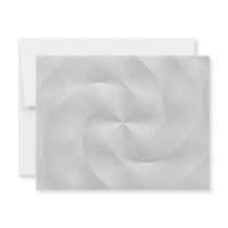 white folded swirl custom announcements