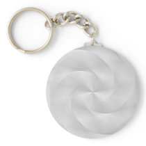 white folded swirl key chains