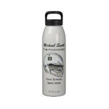 White Football Helmet Liberty Bottle Water Bottle