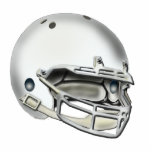 White Football Helmet Ornament Photo Cutout
