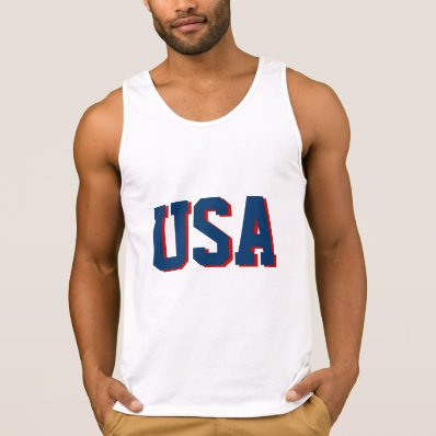 White fourth of July tank top shirt | USA apparel