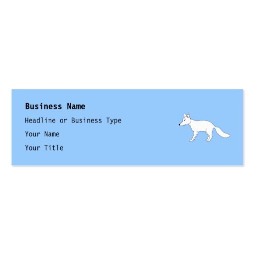 White Fox. Business Card Templates (front side)