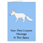 White Fox. Greeting Card