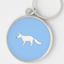 White Fox. Key Chain