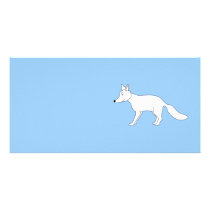 White Fox. Customized Photo Card