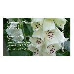 White Foxglove Flowers Business Cards