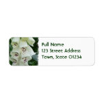 White Foxglove Flowers Mailing Label