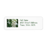 White Foxglove Flowers Mailing Label