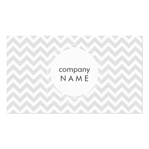 white frame on gray chevron business cards