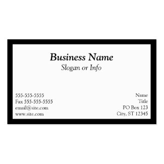 White Framed Business Card