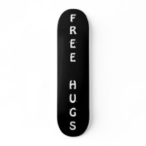 White Free Hugs Skateboard