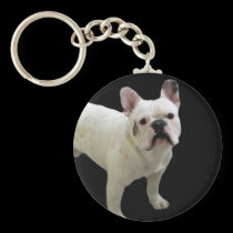 White French Bulldog keychain keychains