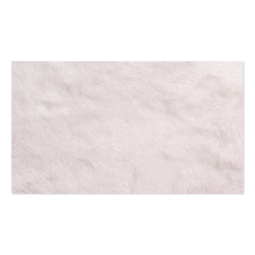 White Fur Plastic Surgeon Business Card (back side)