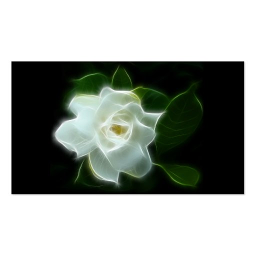 White Gardenia Flower Plant Business Card (back side)