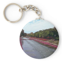 White Gardens of the Alcazar, Cordoba, Spain flowe Key Chain