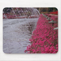 White Gardens of the Alcazar, Cordoba, Spain flowe Mouse Pads