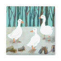 White Geese Magnet