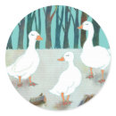 White Geese Sticker sticker