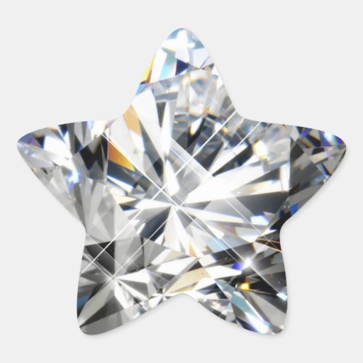White Gem Star Sticker Zazzle