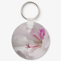White Geranium Keychain by emele1 White Geranium Keychain