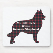 WHITE GERMAN SHEPHERD BFF Gifts mousepads