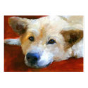 White German Shepherd Dog ACEO Art Trading Cards profilecard