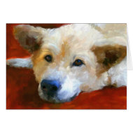 White German Shepherd Dog Card