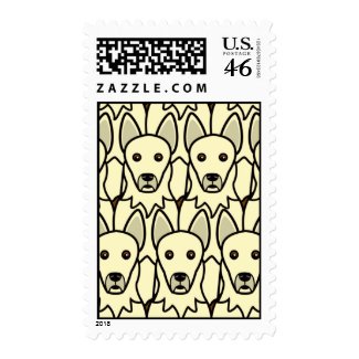 White German Shepherd Dogs stamp