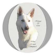 White German Shepherd Gifts stickers by DogsByDezign White German Shepherd Gifts stickers