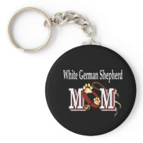 White German Shepherd Mom Gifts Key Chain