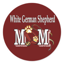 White German Shepherd Mom Gifts stickers by DogsByDezign White German Shepherd Mom Gifts stickers