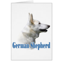 White German Shepherd Name Cards