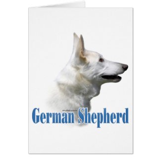 White German Shepherd Name card