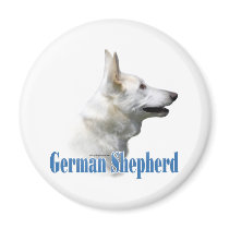 White German Shepherd Name - Magnet