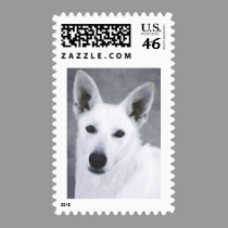 White German Shepherd postage